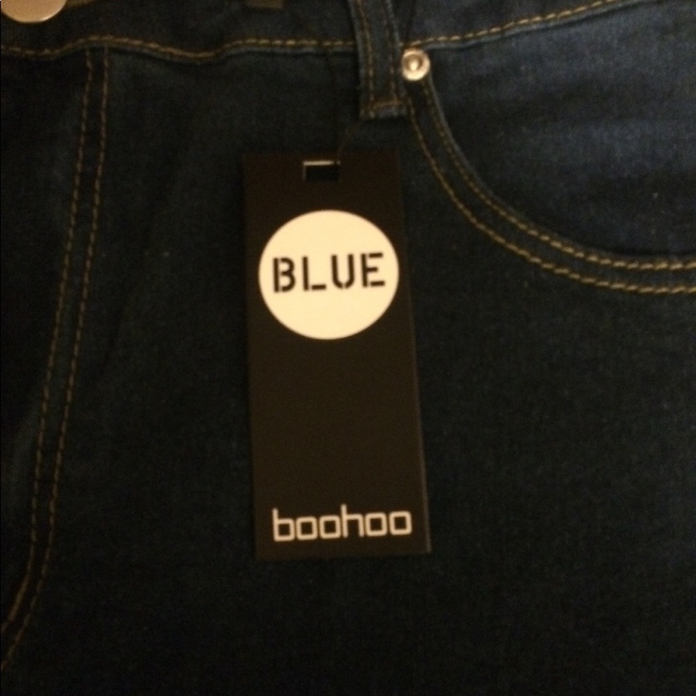 Boohoo distress skinny jeans size 16